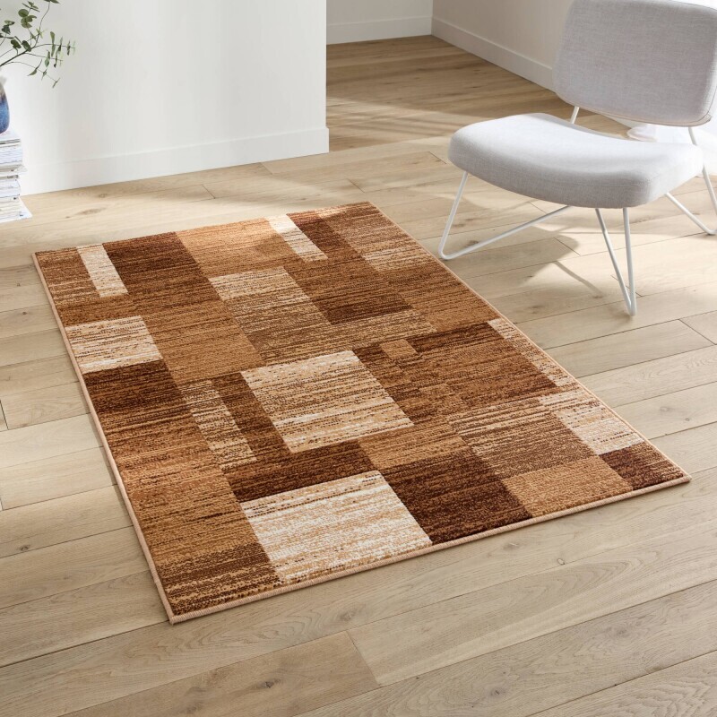 Dekoratívny koberec s patchwork vzorom
