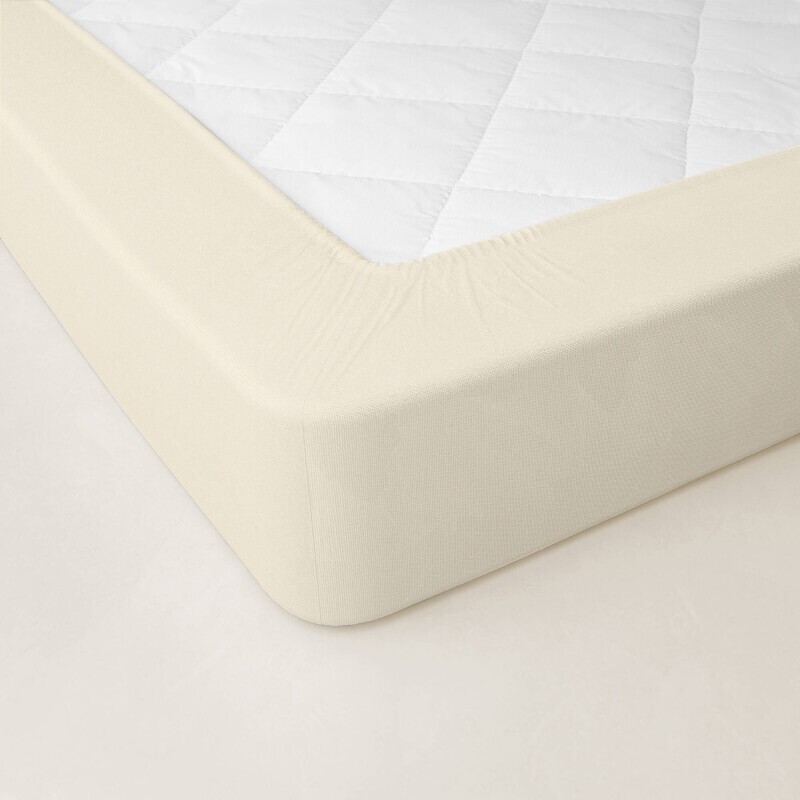 Cearșaf cu fermoar din percal de culoare uni, adâncime la colț 40 cm