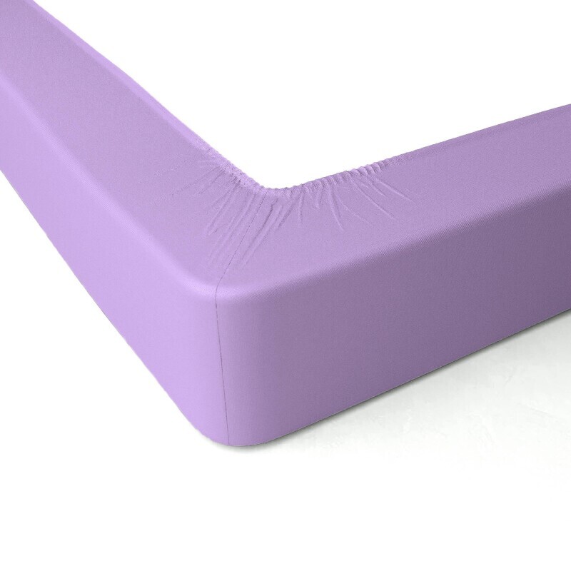 Cearșaf cu elastic, culoare uni, percal, adâncime colț 40 cm