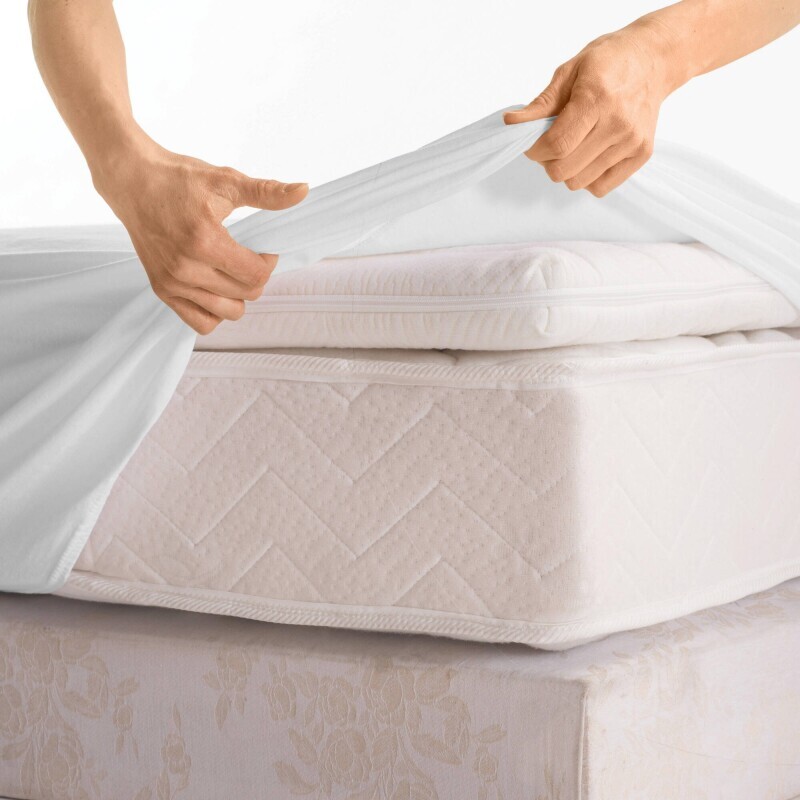 Moltonová napínacia ochrana matraca 40 cm, absorpčná a s ochranou proti roztočom