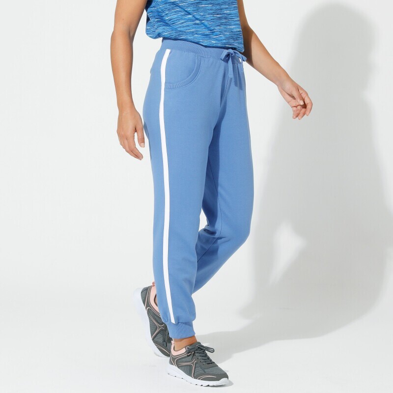 Pantaloni sport, melton bicolor