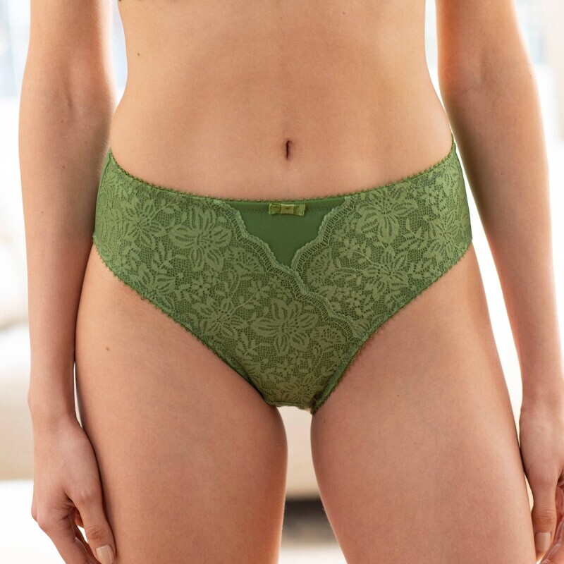 Komplet 2 majtek midi z wysokim stanem, koronka i tiul Guspini marki Confidence Lingerie