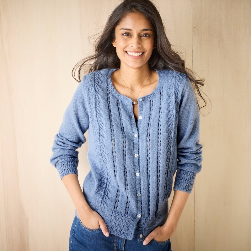 Cardigan ajurat