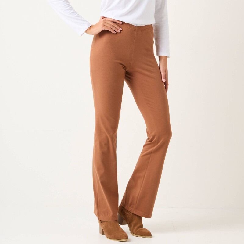 Colanți tip bootcut cu talie elastică