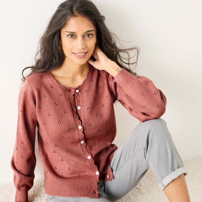 Cardigan tricotat cu punct