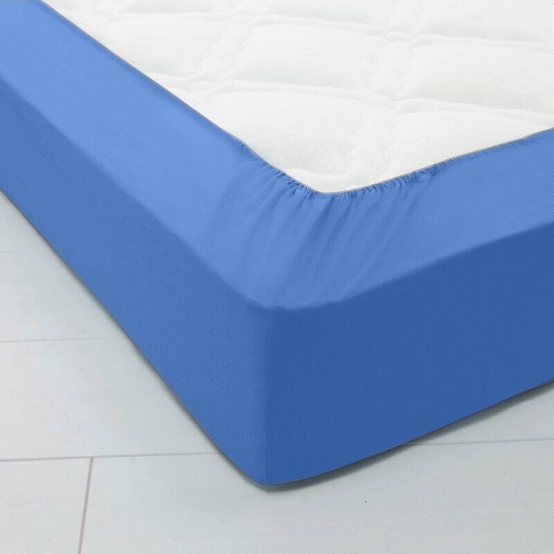 Bavlněné jednobarevné napínací prostěradlo s hloubkou rohů 40 cm