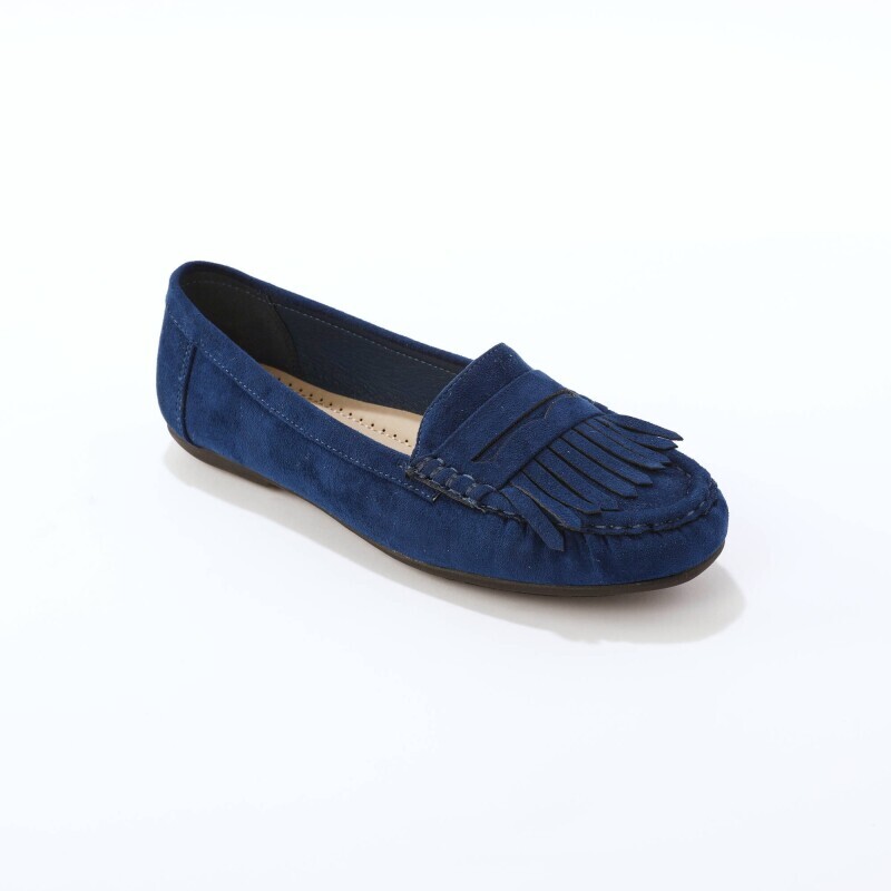 Mocasini din imitație de piele întoarsă