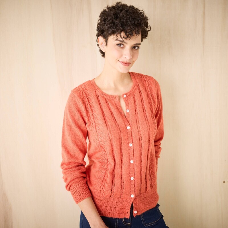 Cardigan ajurat