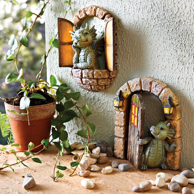 2 decorațiuni cu dragoni
