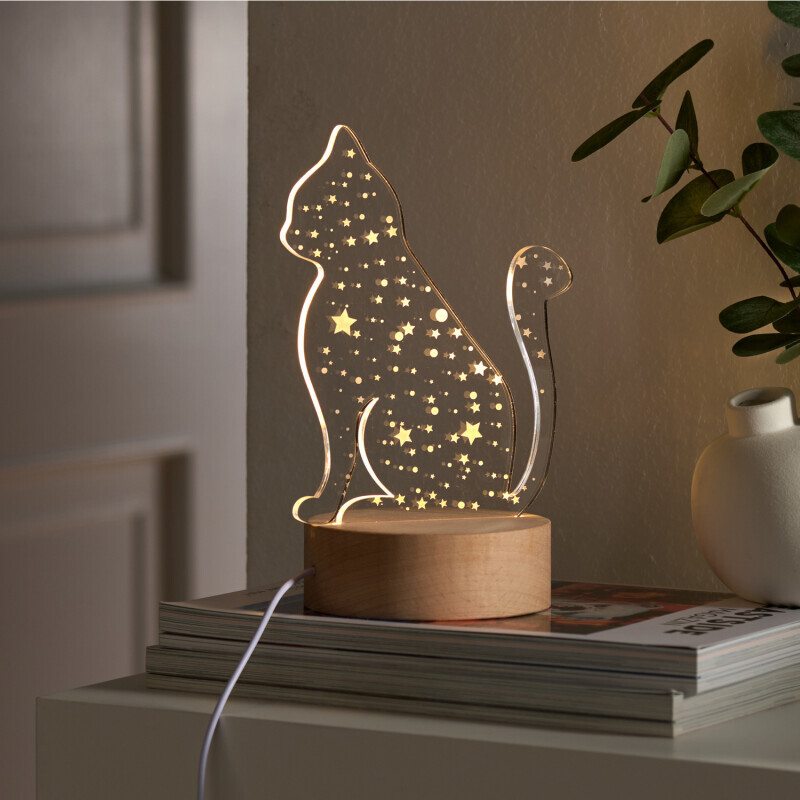 Lampa LED „Pisică”
