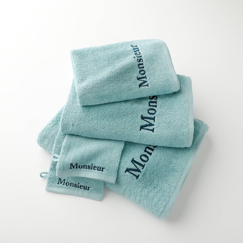 Colecția de textile pentru baie Colombine®, 420g/m2 cu broderie MONSIEUR