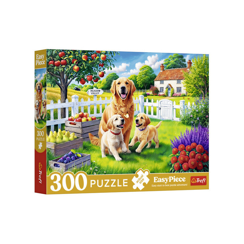 Puzzle  Psi v zahradě