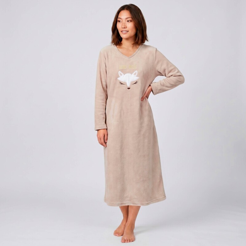 Fleece hálóing róka motívummal