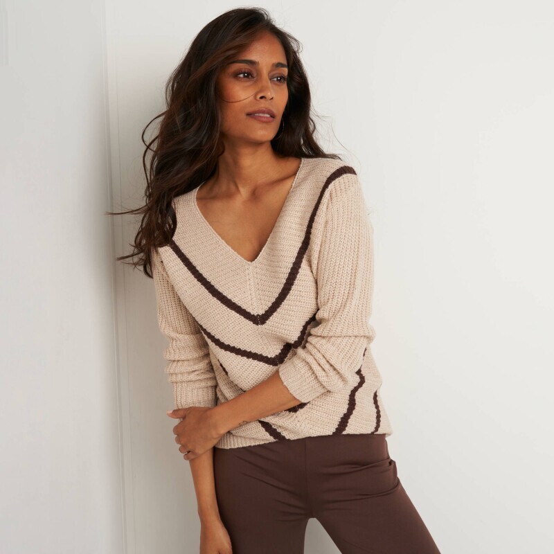Sweter w paski