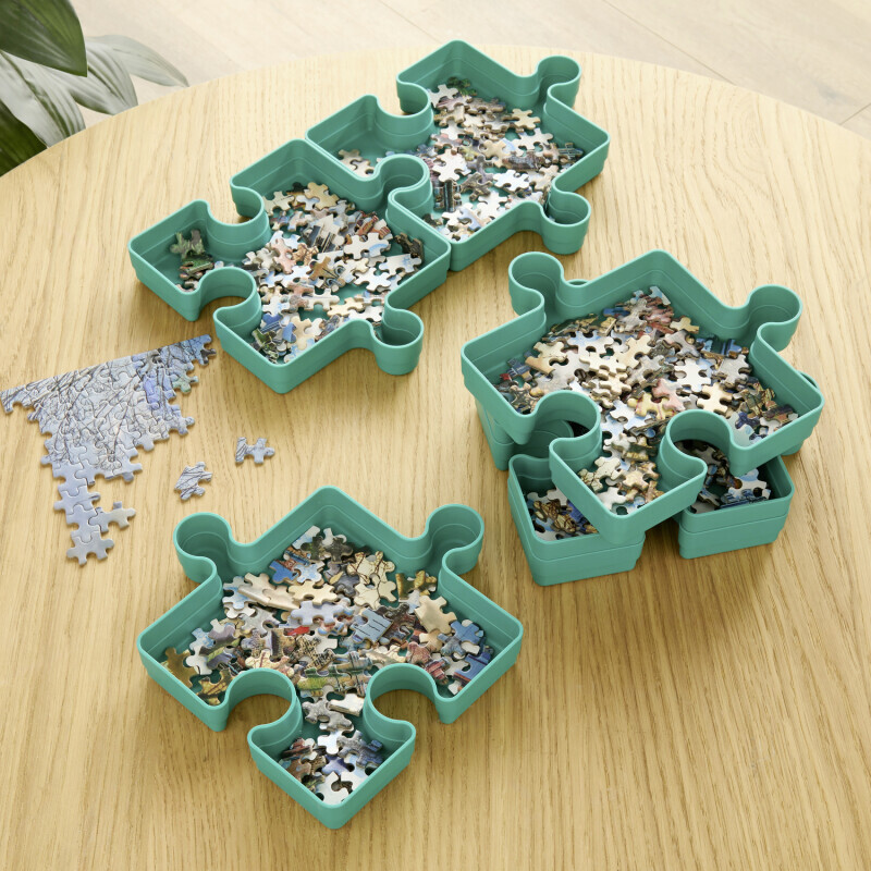 6 třídících přihrádek na puzzle