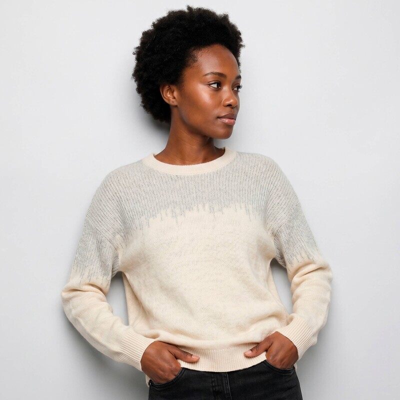 Laza, puha tapintású jacquard pulóver