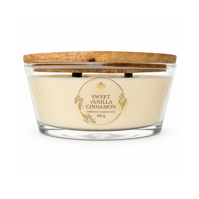 ARÔME Svíčka ve tvaru loďky, Sweet Vanilla Cinnamon, 500 g
