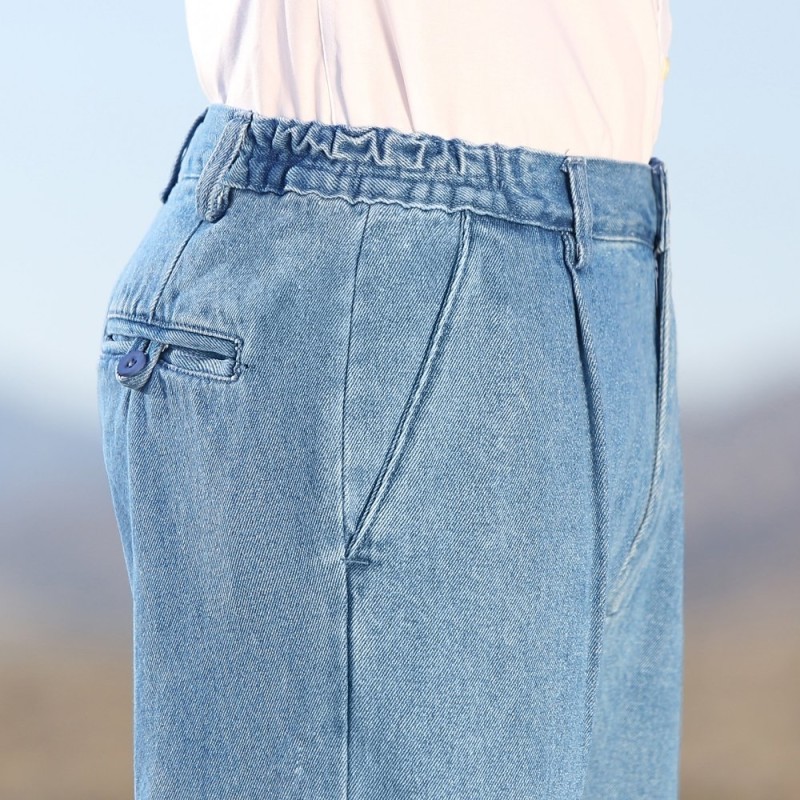 Džínsové nohavice so záševkami