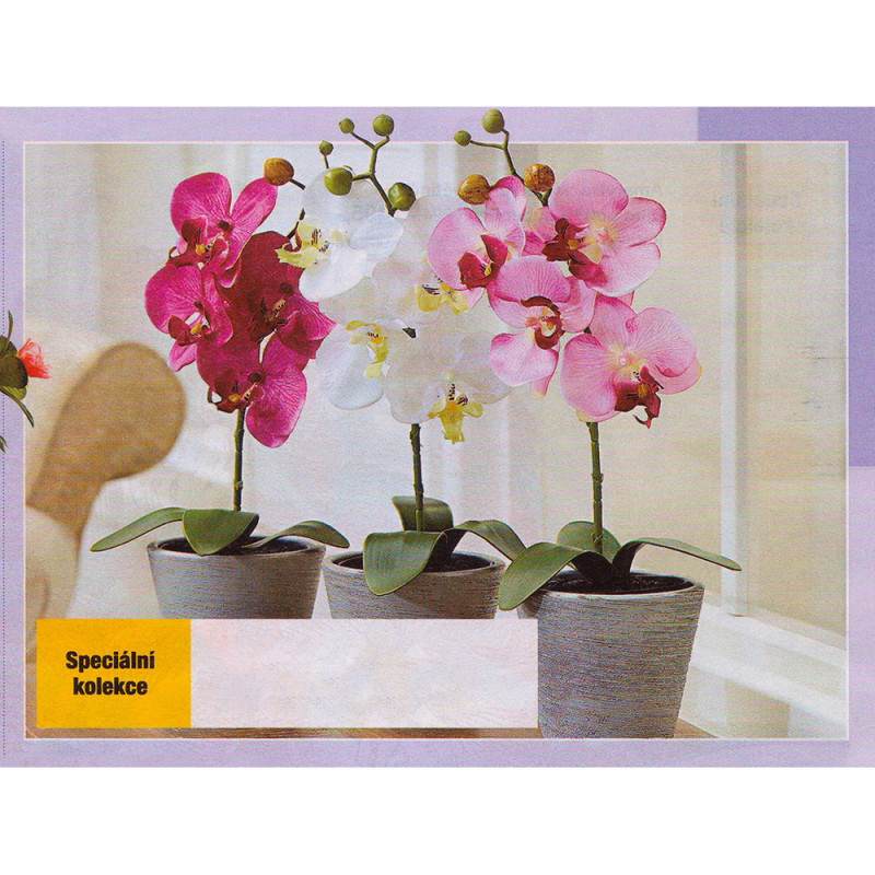 Umělá orchidej - bílá