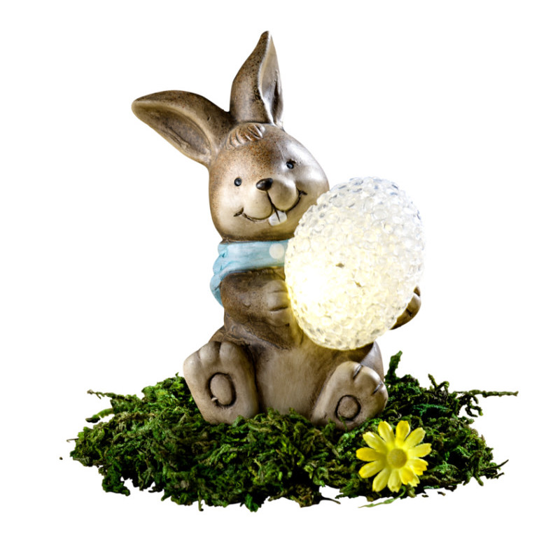 LED dekorácia Zajac s vajíčkom