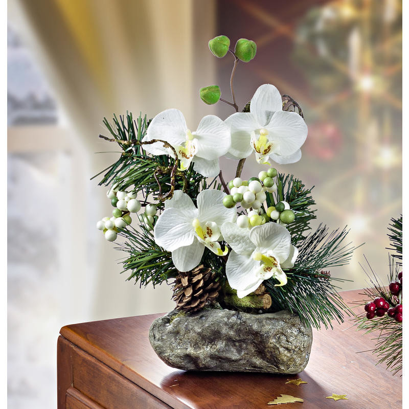Aranžmán z orchideí, biela