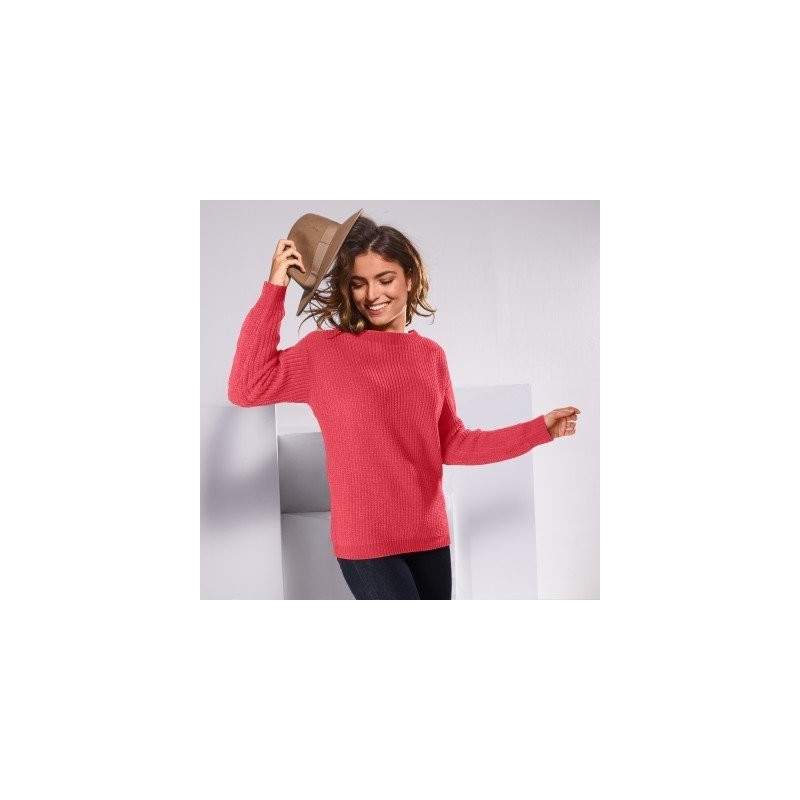 Žinylkový pulovr s kulatým vzorem