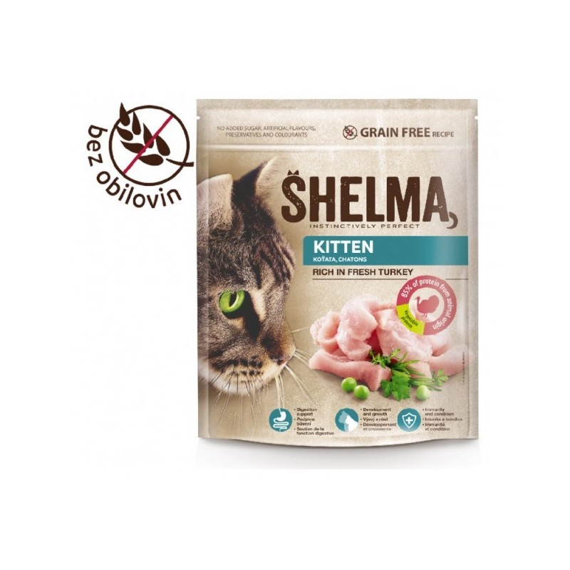 Shelma Junior bezobilné granule pro koťata 750g
