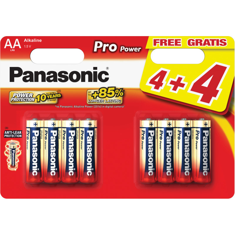 8 baterii PANASONIC AA 1,5 V onerror=