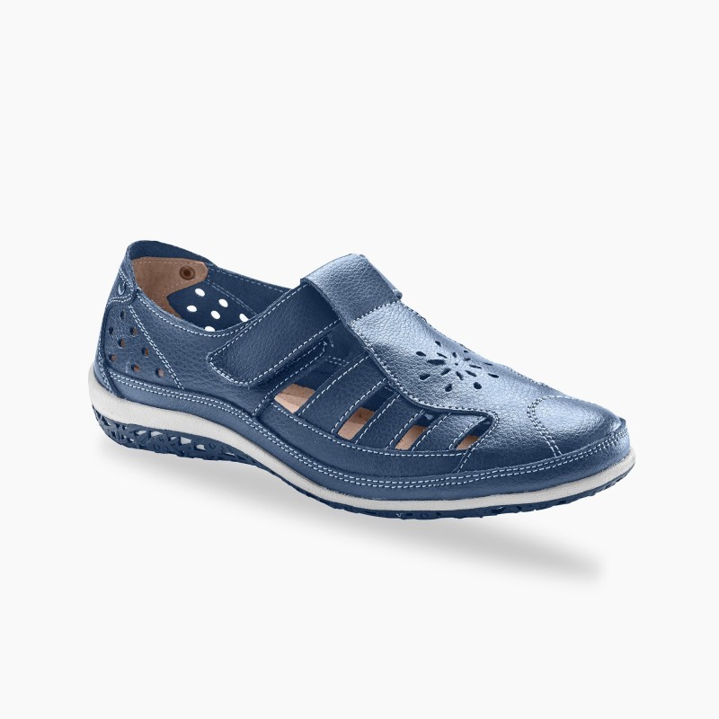     Kožené sandály, námornícka modrá