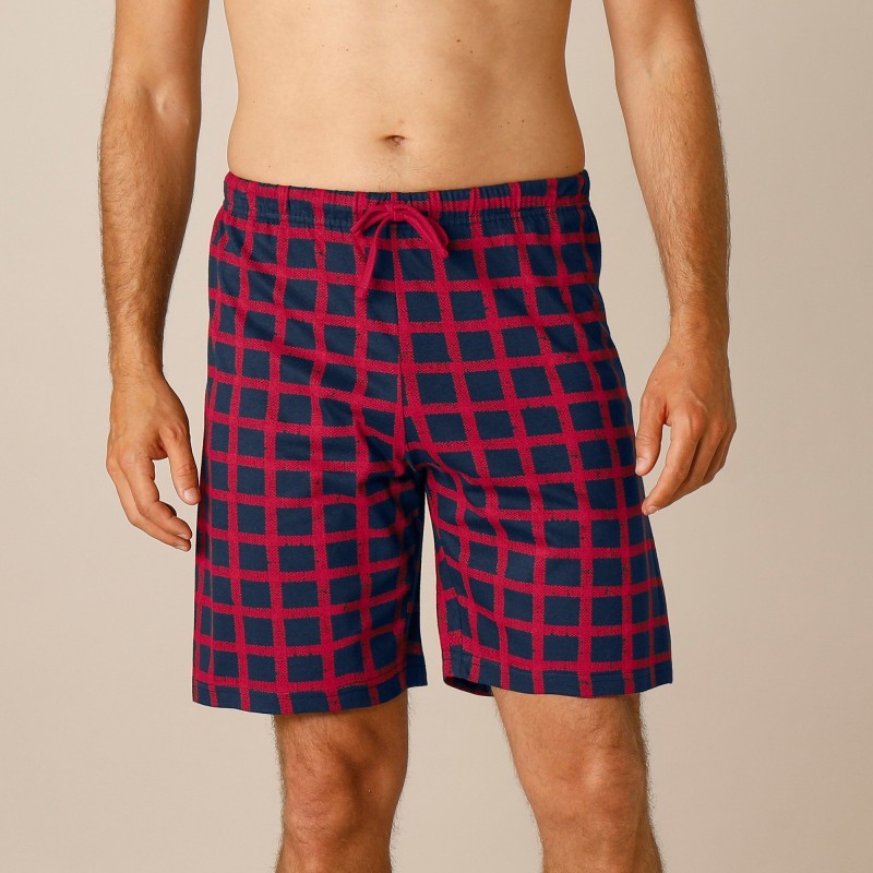Pyžamové šortky s kockovaným vzorom