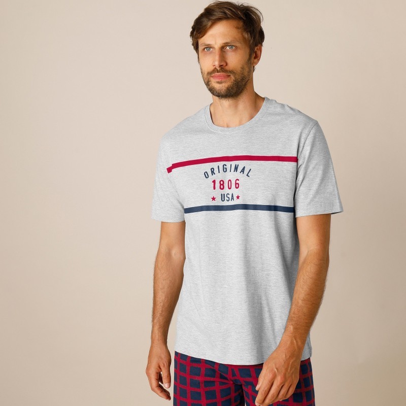    Pyžamové tričko s krátkými rukávy, polybavlna