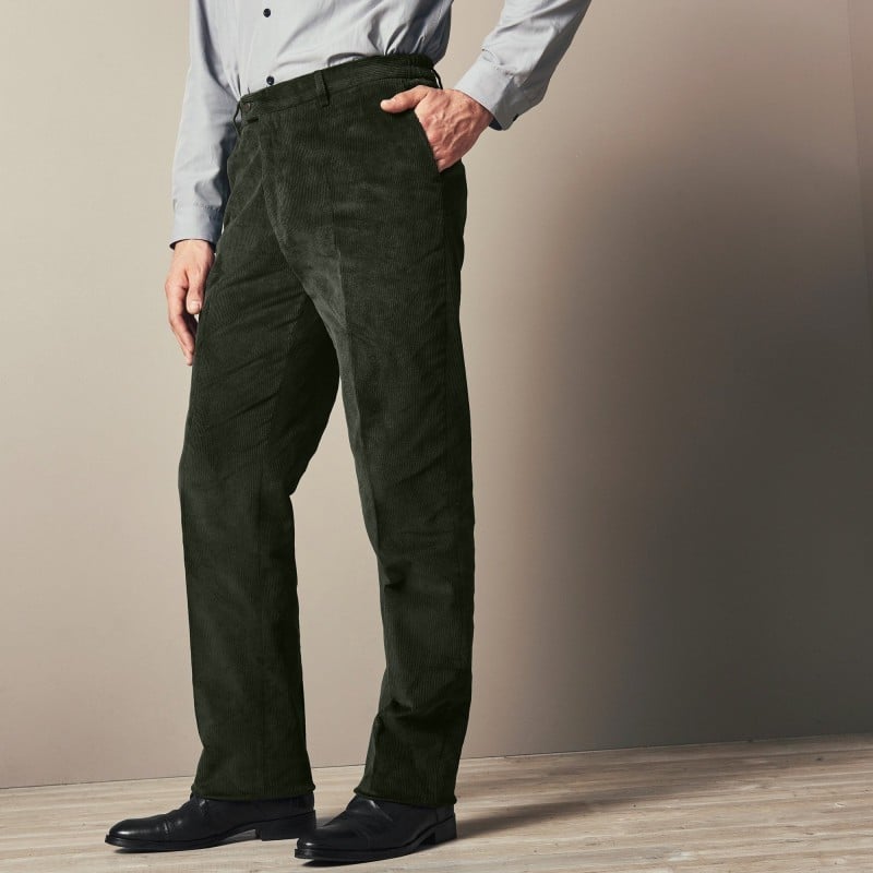    Manšestrové kalhoty s pružným pasem