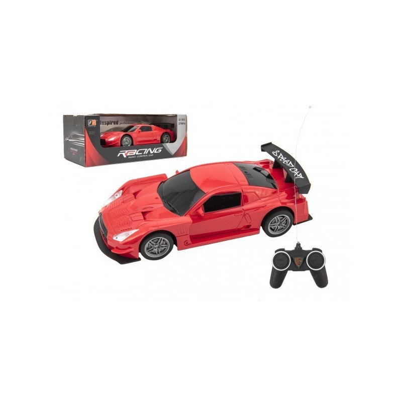 Mașină RC sport din plastic 20 cm roșu cu baterii