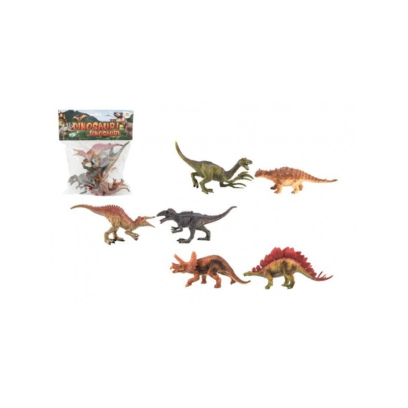 Dinozaur din plastic 15 - 16 cm 6 buc