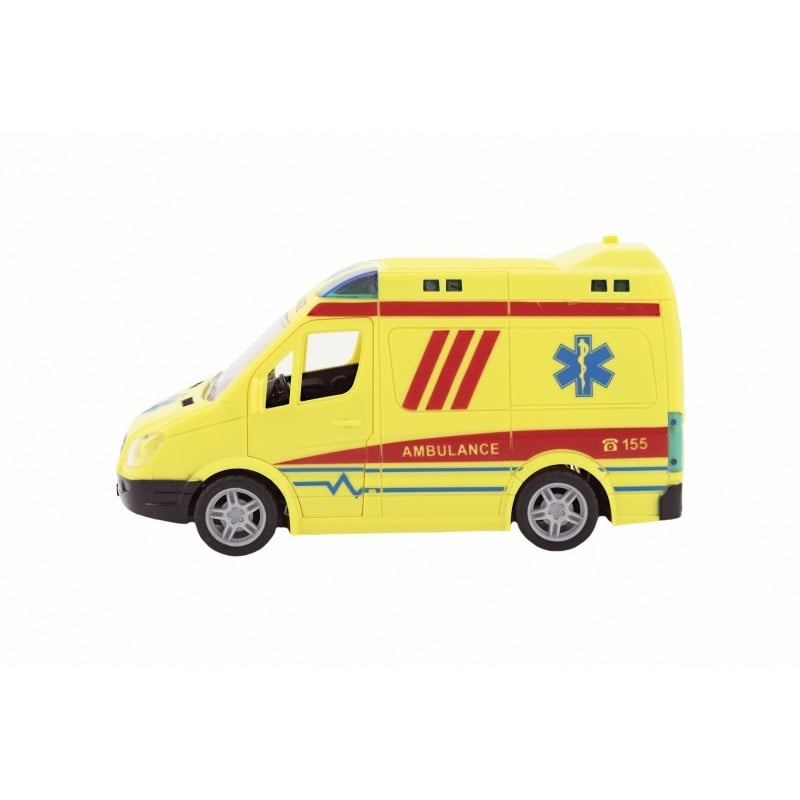 Mașină de ambulanță 20 cm pe volan cu sunet/lumină