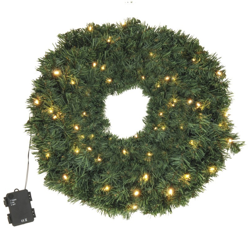 Vánoční svítící věnec 60 cm