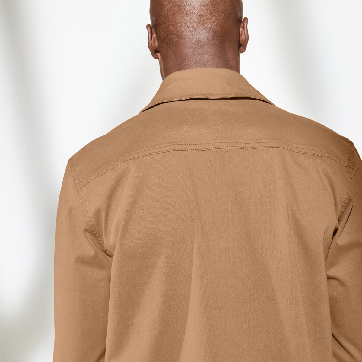 Jednofarebná košeľová bunda z twillu