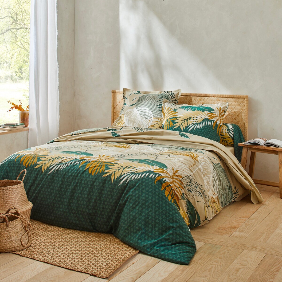 Bavlnená posteľná bielizeň Jane zn. Colombine® s potlačou listov