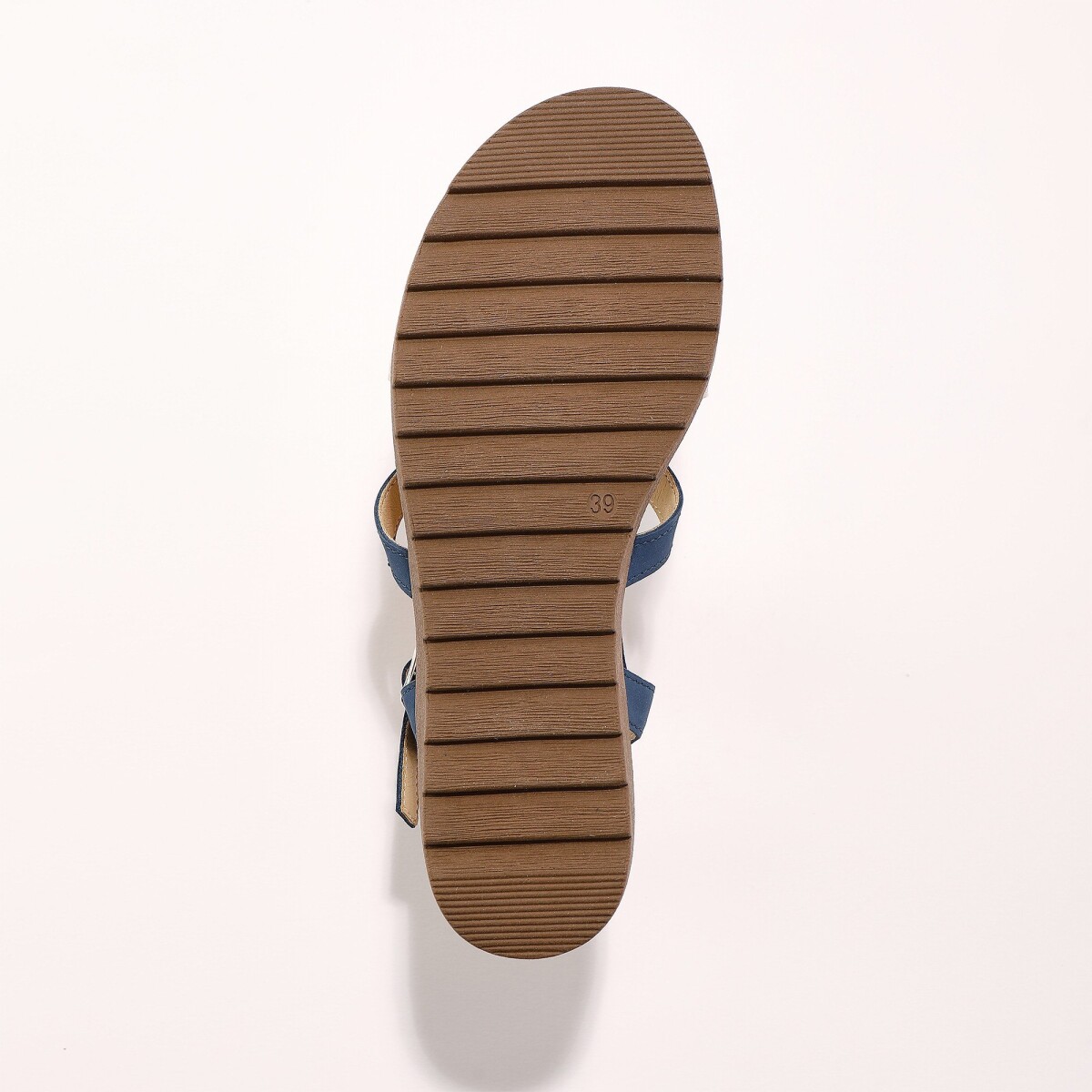 Kožené sandále na kline, z 2 materiálov