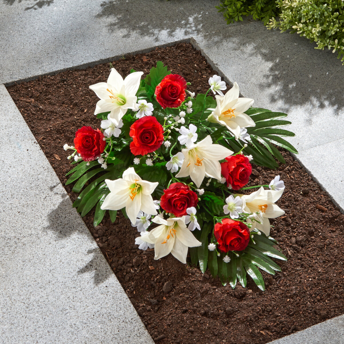 Levně Dekorace na hrob "Růže lilie"