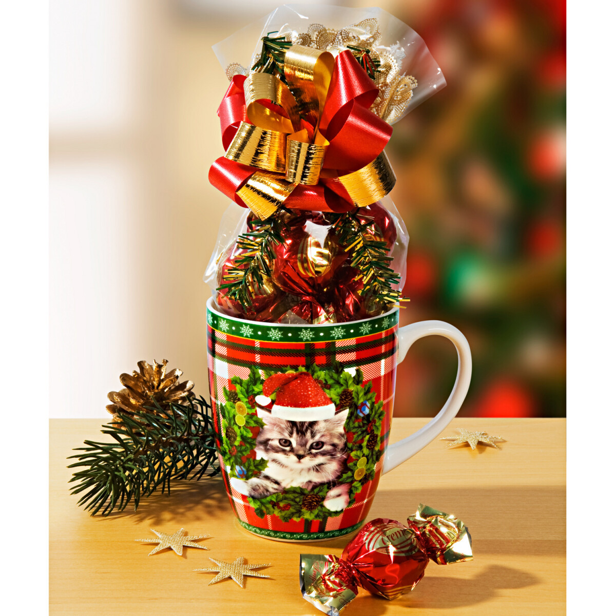 E-shop 1 hrnček na kávu "Vianočné mačiatko" + sladkosti