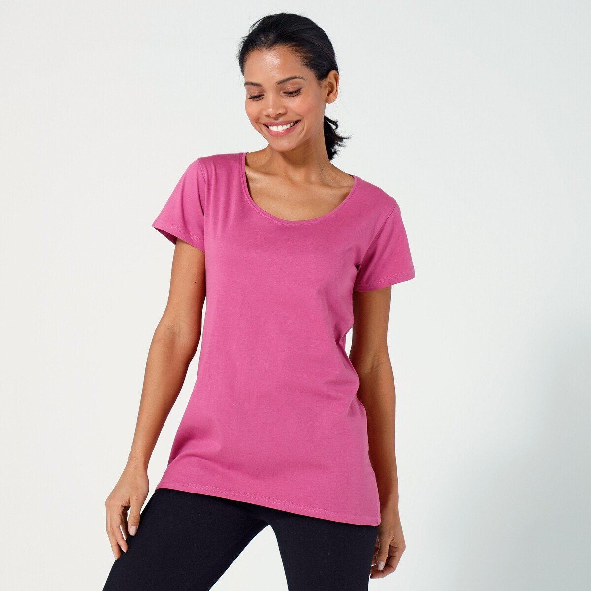 Jednofarebné tričko s krátkymi rukávmi, z bio bavlny, eco-friendly