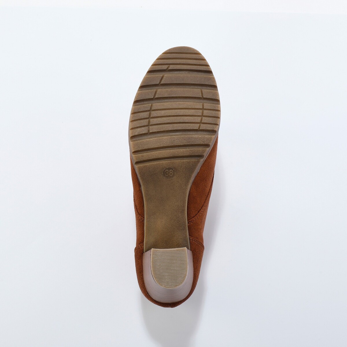 Kotníkové boty na podpatku v dřevěném vzhledu