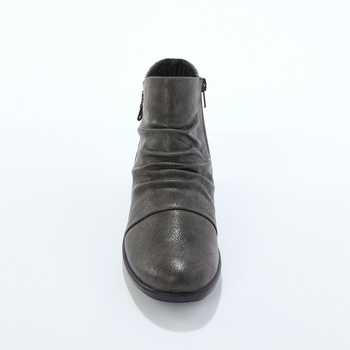 Vysoké topánky so skladmi, vložený vzor krokodílej kože