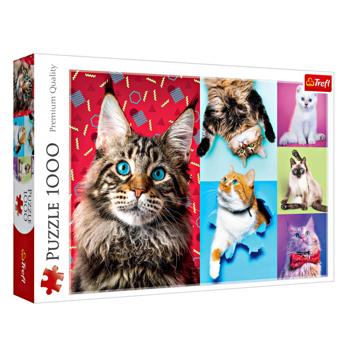 Levně Puzzle 1000 dílků "Šťastné kočky"