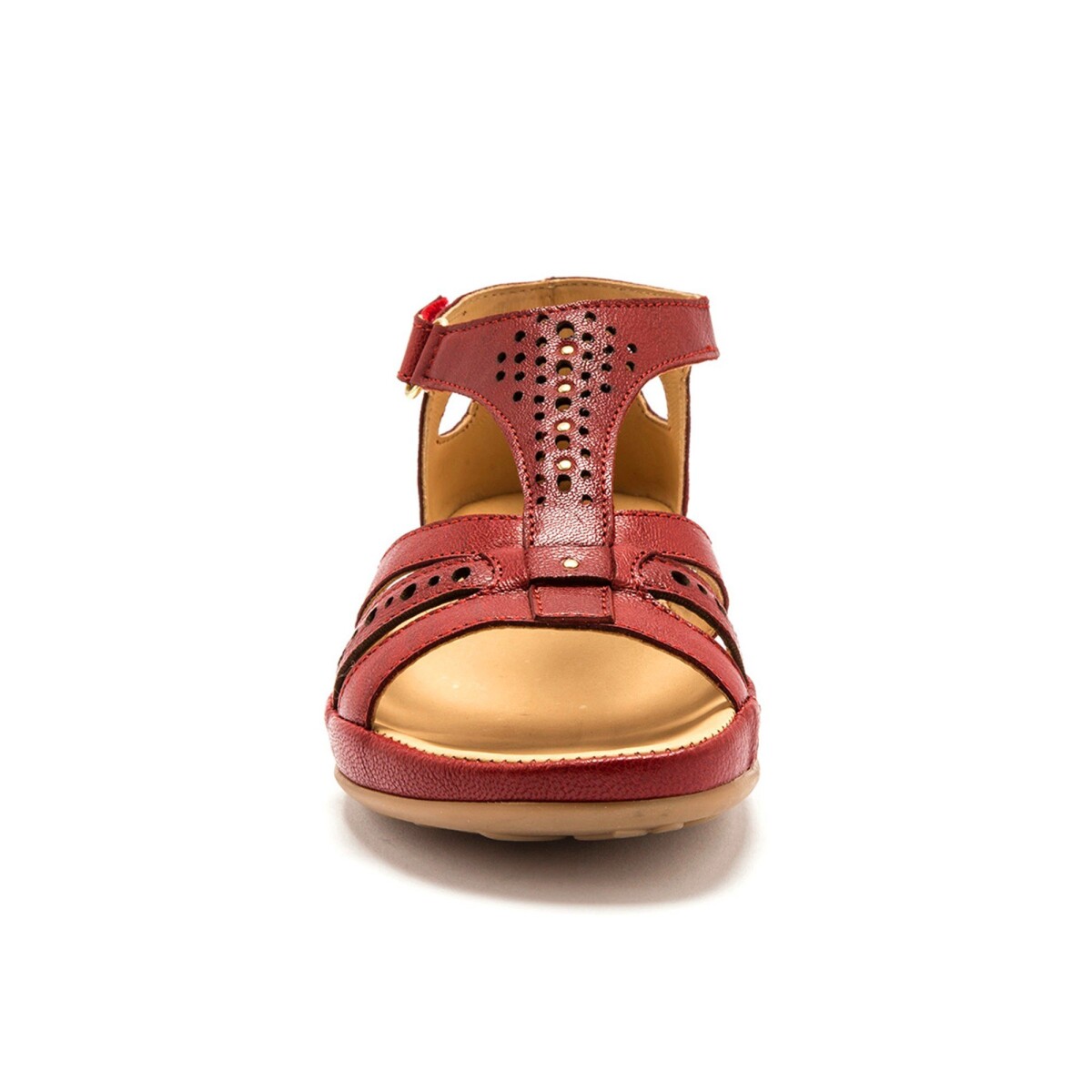 Kožené sandále na suchý zips, extra široké