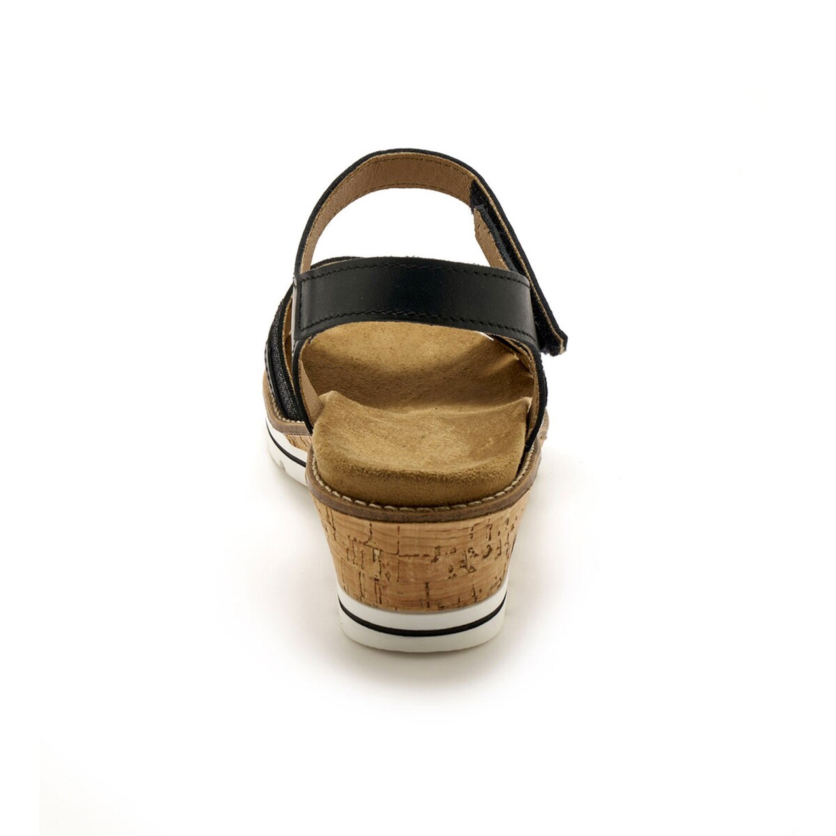 PÉDICONFORT® - Sandále na suchý zips, nízky klinový podpätok