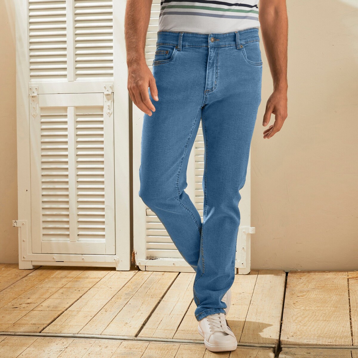 Rovné džíny s 5 kapsami