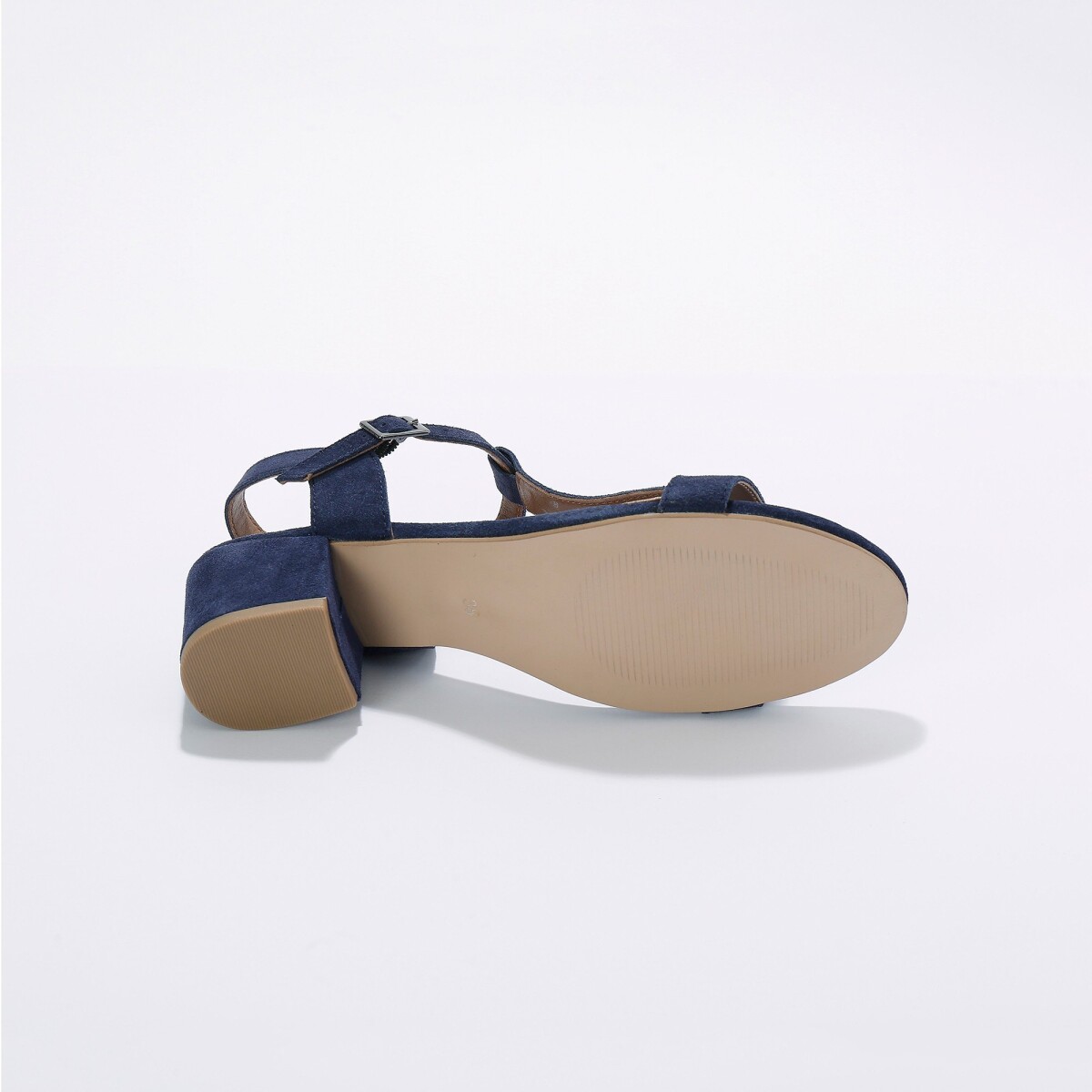 Remienkové sandále na podpätku, z kože LWG