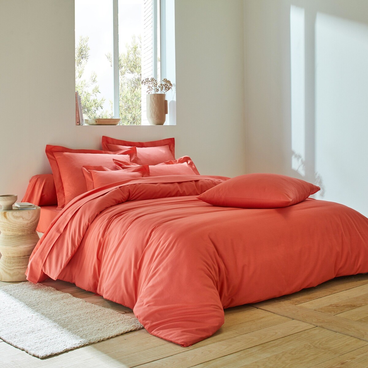 Jednofarebná posteľná bielizeň z bavlny